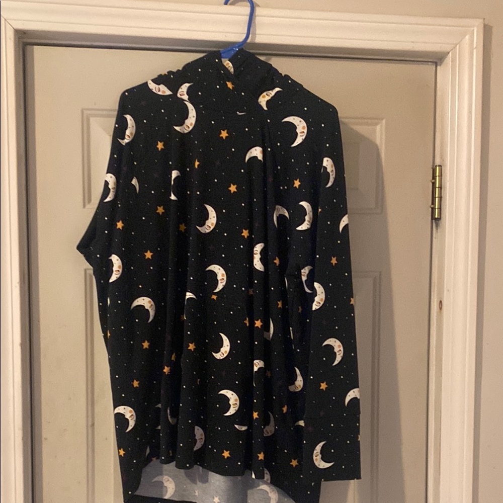 LuLaRoe Black and White Hoodie Sweatshirt